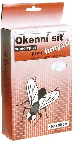 Samolepiaca okenná sieť proti hmyzu 150 × 130 cm, čierna, sklolaminát