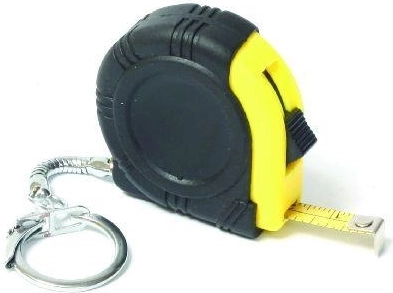 Zatahovací vreckový meter 1 m × 6 mm s príveskom