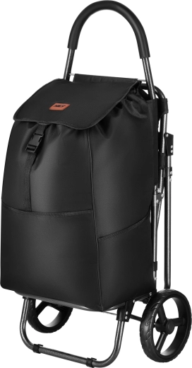 Nákupný vozík so sedadlom NILS 40 l čierny