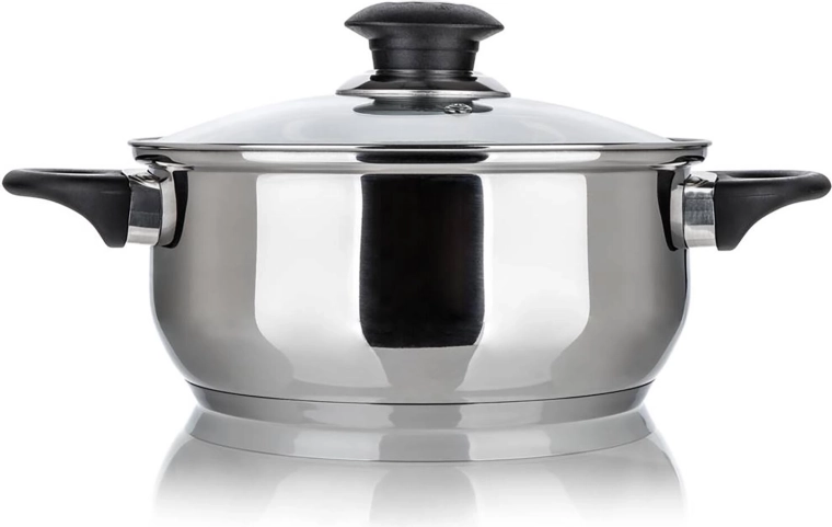 Nerezový hrniec 22 cm so sklenenou pokrievkou 3,8 l Super Value