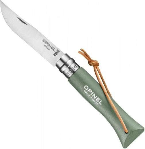 Opinel N°06 Trekking vreckový nôž, šalviovo zelený, 7 cm
