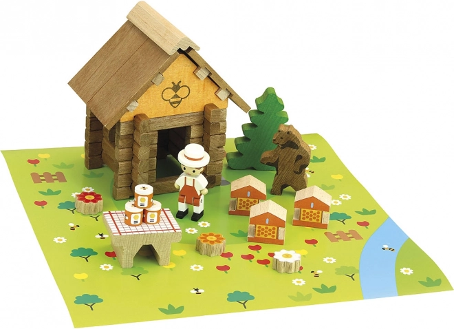 Jeujura drevená stavebnica úľ 50 dielov