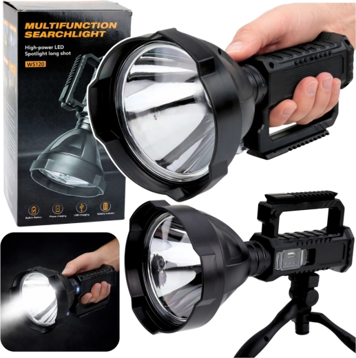 Veľký LED reflektor so statívom a powerbankou 31 cm