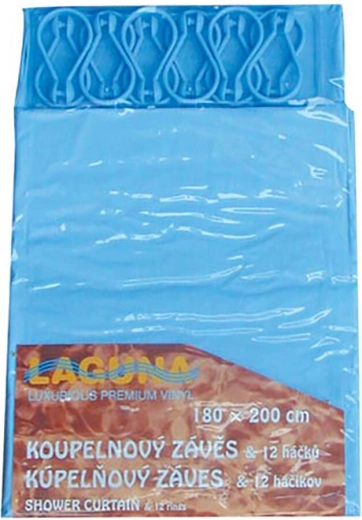 Kúpeľňový záves UNI 180 × 180 cm z PEVA, 12 háčikov, mix farieb