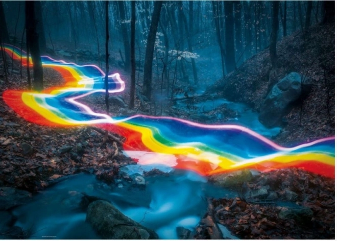 Puzzle 1000 dielikov Magický les, Dúhová cesta