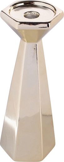 Zlatý kužeľový svietnik 24,5 cm