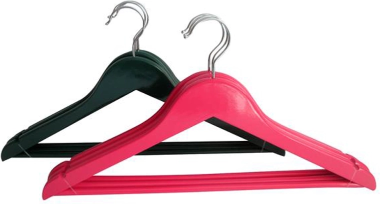 Drevené vešiaky na oblečenie 3 ks, 44,5 × 23 cm, mix farieb