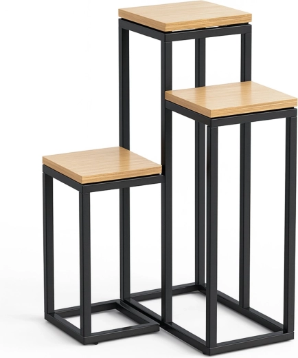 Stojan na kvety Renew Force loft 67 cm s 3 policami v dekore craft - 1 kus