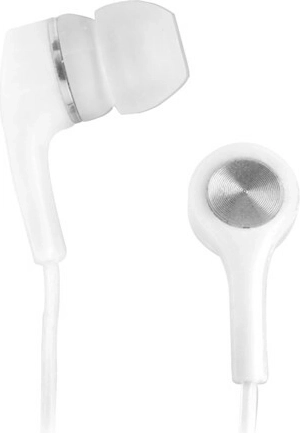 Setty špuntové stereo slúchadlá do uší 1 m biele