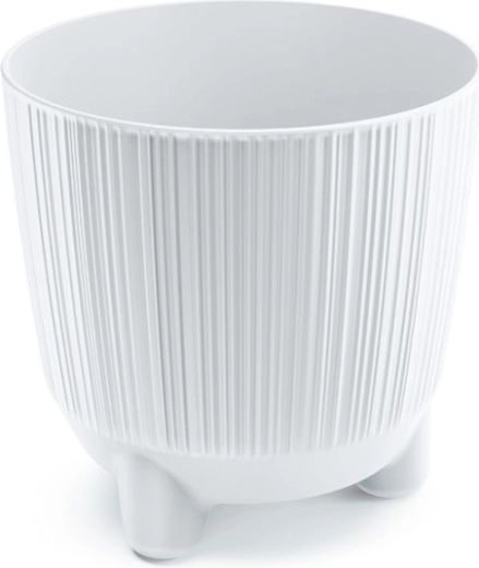 Kvetináč s nožičkami RYFO, biely, priemer 14,5 cm