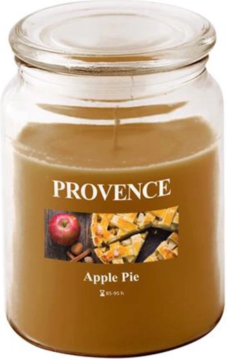 Vonná sviečka v skle PROVENCE jablkový závin 95 hodín