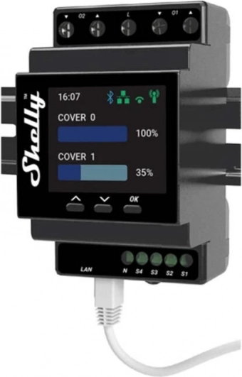 Inteligentný Ovládač pre Žalúzie Shelly Pro s WiFi a Meraním Výkonu