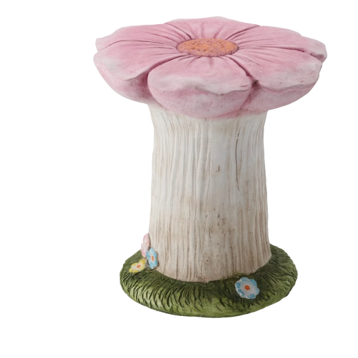 Záhradný stojan na kvetináč ružový kvet