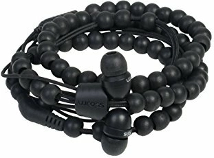 Wraps Natural Ebony čierne in-ear slúchadlá s drevenými korálikmi
