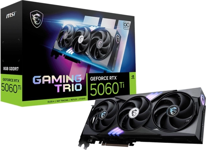 Grafická karta MSI GeForce RTX 5060 Ti 8GB Gaming trio OC