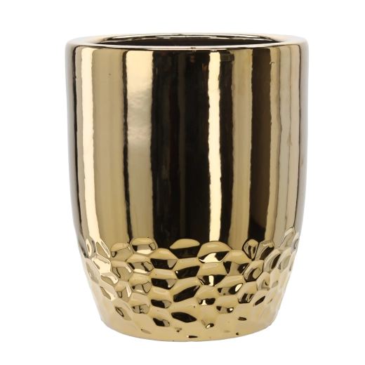 Keramický obal na kvetináč zlatý 31,5 × 31,5 × 38,5 cm