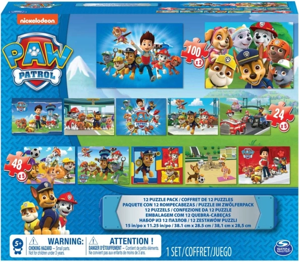 Labková patrola veľké puzzle - 12 ks