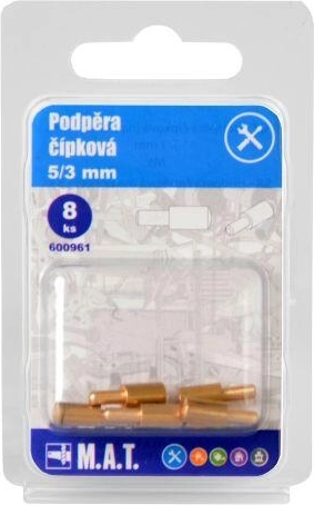 Kolíková podpera políc 5/3 mm mosadz (8 ks)