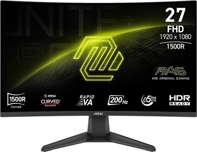 Zakrivený 27" herný monitor MAG 276CF E20, Full HD, 200 Hz, čierny