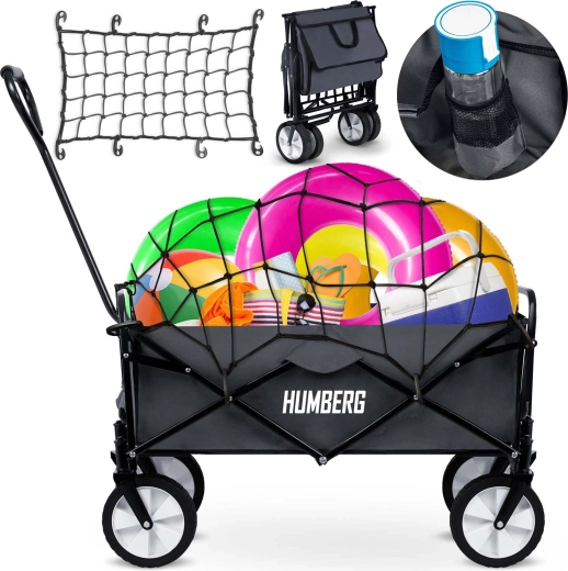 Skladací transportný vozík s ochrannou sieťou 80 l HUMBERG