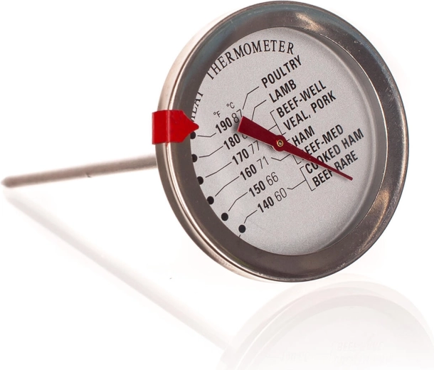 Analógový vpichový teplomer na mäso 12,5 cm (60–87 °C)
