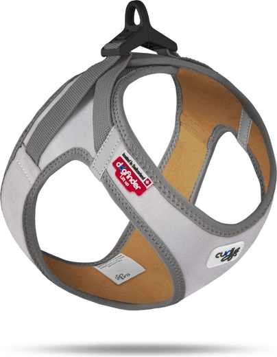 Curli reflexný svietiaci postroj pre psy Glow reflective gray 3XS (1,5–3 kg)
