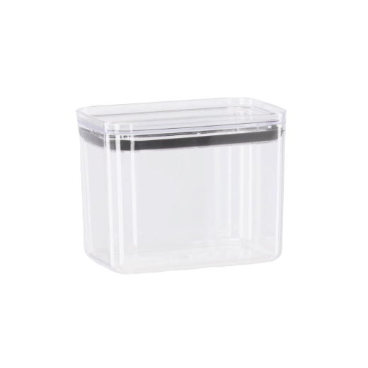 Obdĺžnikový akrylový úložný box 1,5 l s pevným vekom