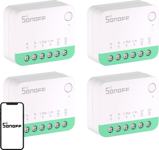 Sonoff MINIR4M (Extreme) inteligentný vypínač s Matter, balenie 4 ks
