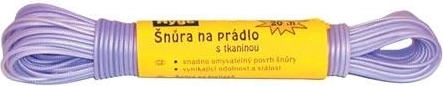 Šnúra na prádlo 20 m s plastovým poťahom – mix farieb