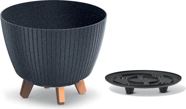 Kvetináč Lamia Eco Wood 28,8 cm antracit
