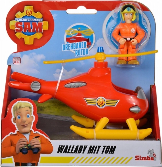 Simba Požiarnik Sam – helikoptéra Tom s figúrkou