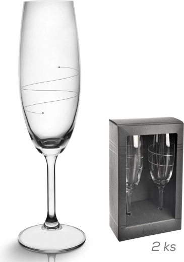 Poháre na sekt Vlnka 0,22 l 2 ks