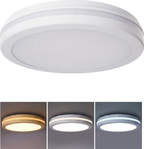 Solight LED stropné a nástenné svietidlo Gari 26 W 2340 lm 3CCT IP65 30 cm biele