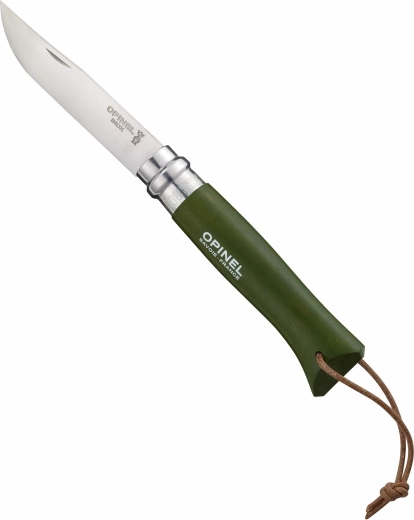 Opinel N°08 Trekking khaki vreckový nôž 8,5 cm, bukové drevo