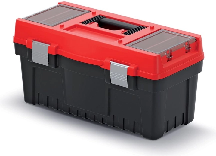 Kufor na náradie s kovovými zámkami EVO 548 × 274 × 286 mm – červený