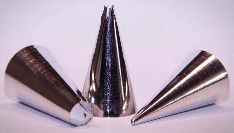 Sada zdobiacich špičiek 3 ks, pocínovaný plech, mix tvarov