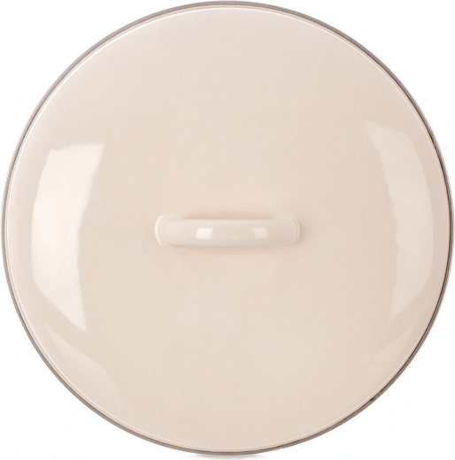 Emailovaná krémová pokrievka 24,5 cm