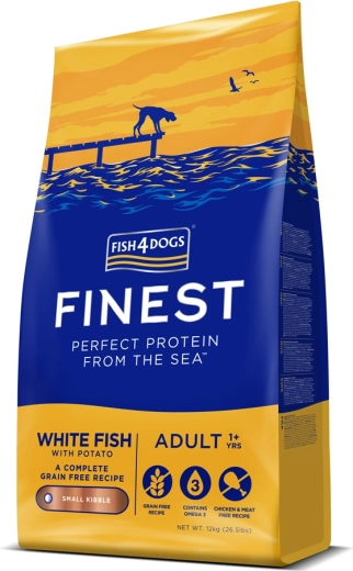 Fish4Dogs Finest granuly pre dospelé psy z bielej ryby so zemiakmi 12 kg