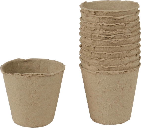 Pestovateľské kvetináče z papiera 12 ks KINZO GARDEN 5,5 × 6 cm