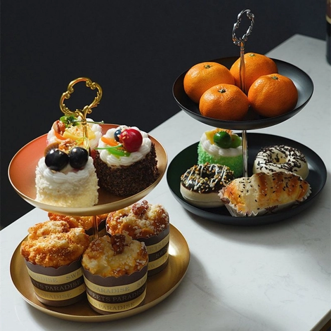 Dvojstupňový tanier / pódium - čierny