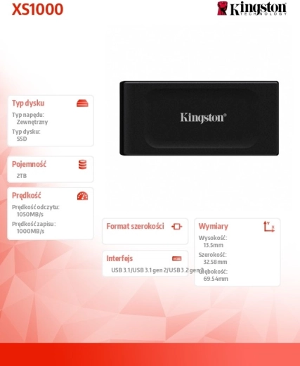 Externý ssd disk kingston xs1000 2 tb usb 3.2 gen 2
