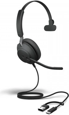Jabra Evolve2 40 SE mono náhlavná súprava USB-A/USB-C pre Microsoft Teams