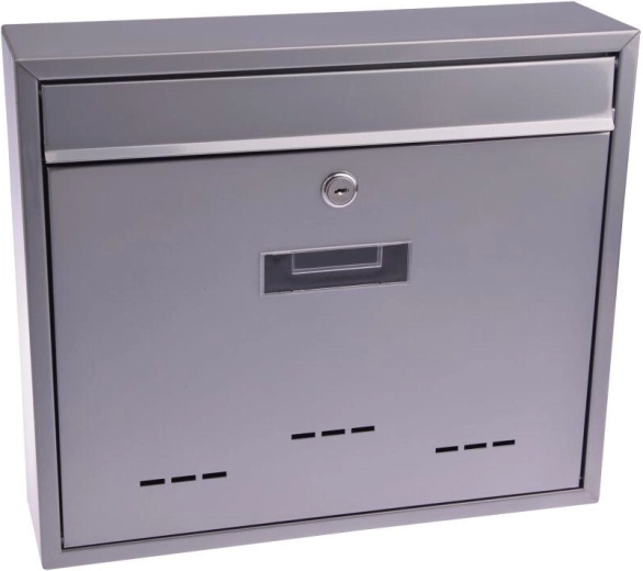 Poštová schránka Radim, nerezová, zadný vhoz 360 × 310 × 90 mm