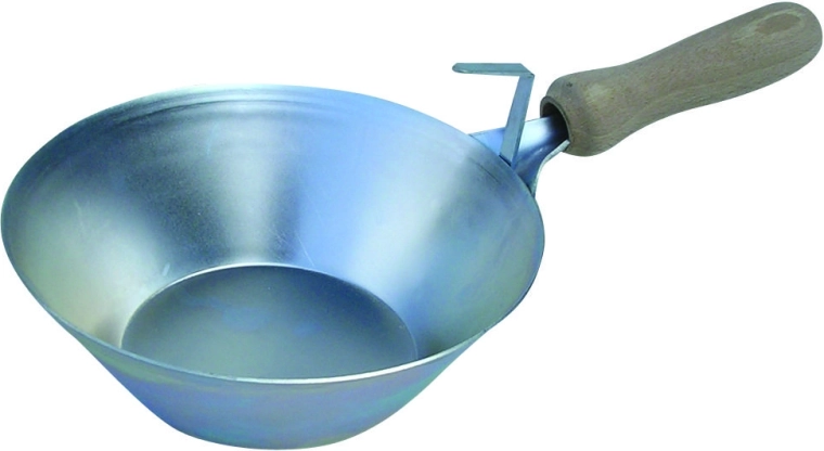 Murarenská naberačka s drevenou rukoväťou 160 mm