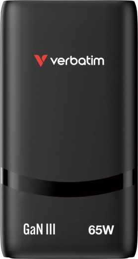 Verbatim Fold 'n' Go GaN nabíjačka 65 W, 2× USB‑C (PD 3.0, PPS), čierna