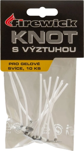 Knoty do gélových sviečok s plieškom (10 ks)