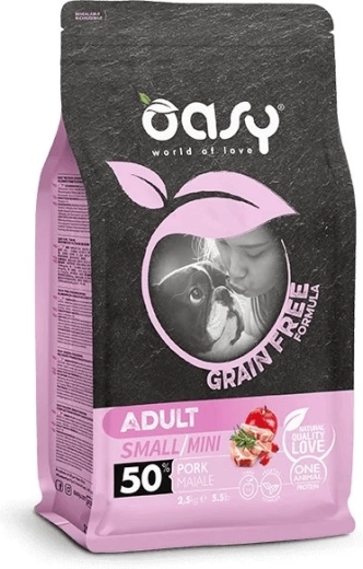 Oasy Grain Free Adult Small/Mini bravčové 2,5 kg