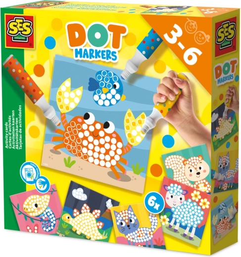 Bodkovacie fixky XXL s kartami aktivít pre deti