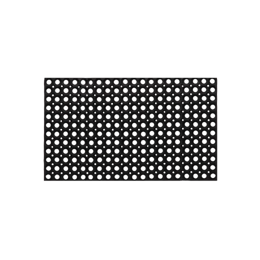 Gumová protišmyková rohož 40 × 60 cm – čierna