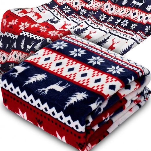 Zimná vianočná mäkká deka 120 × 150 cm